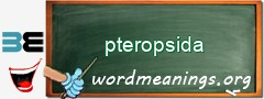 WordMeaning blackboard for pteropsida